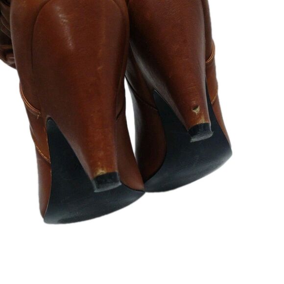 Steve Madden Jess Slouch Ankle Boots 3" Mid Heels 7.5M Brown Pull-On Boho Chic - Picture 7 of 15